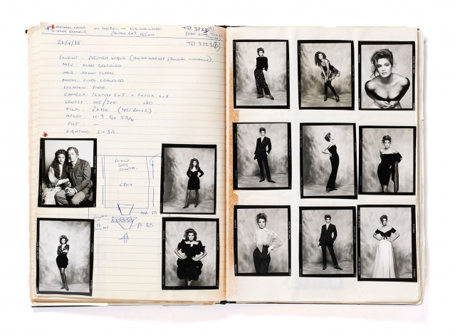 Pages from Terence Donovan's daybook, 26th April 1988