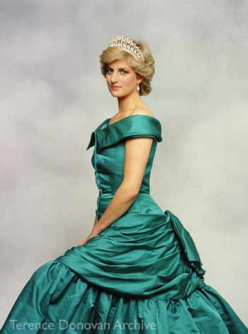 Diana, Princess of Wales, wearing a Victor Edelstein gown